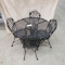 5PC OUTDOOR PATIO SET WITH ROUND UMBRELLA TABLE