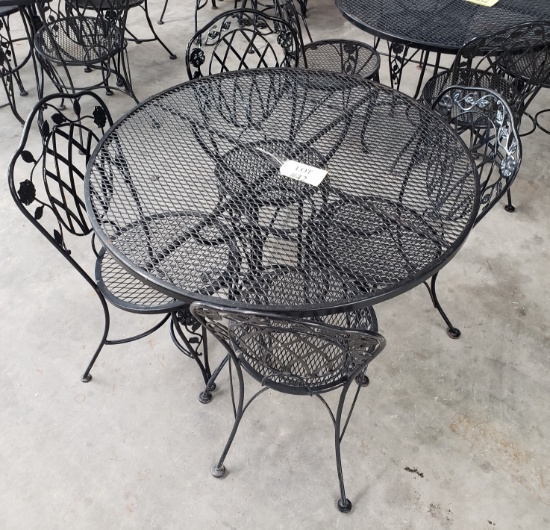 5PC OUTDOOR PATIO SET WITH ROUND TABLE