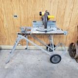 DEWALT MITER SAW WITH RIDGID STAND