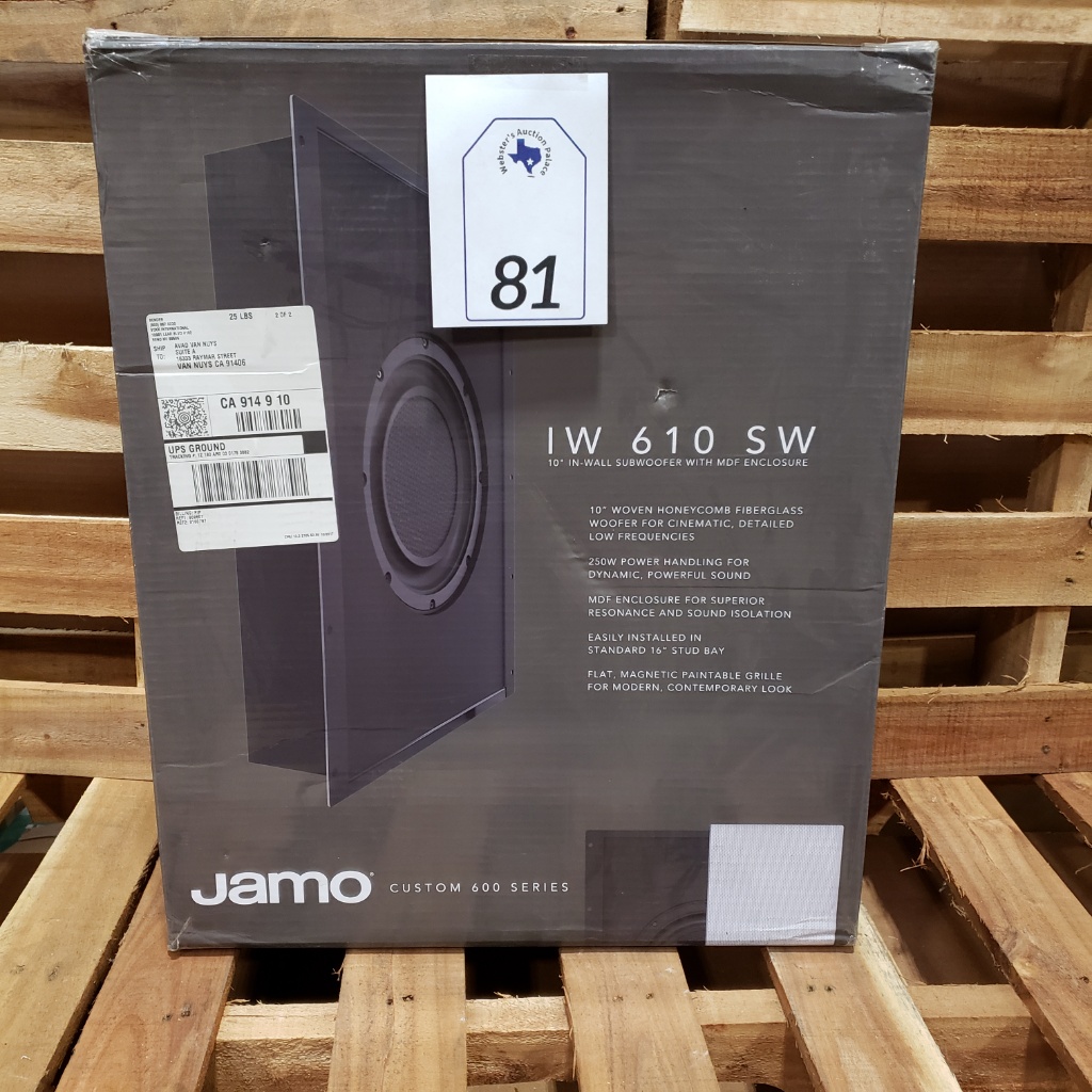JAMO IW 610 SW 10" IN-WALL SUBWOOFER CUSTOM 600 SERIES RETAIL $895.00 |  Computers & Electronics Electronics Audio Equipment Speakers | Online  Auctions | Proxibid