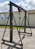 PITTSBURGH GANTRY 1 TON CRANE WITH PITTSBERG 1300LB REMOTE ELECTRIC HOIST AND DIGITAL SCALE