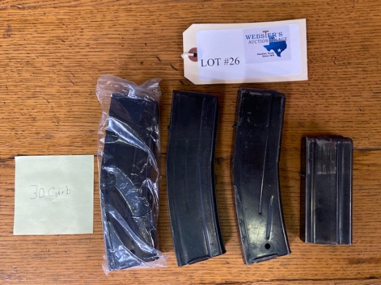 (4) MAGAZINES FOR 30 CARBINE