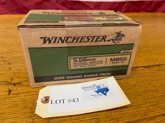 BOX WINCHESTER 5.56MM GREEN TIP M855 FMJ - 200 ROUNDS