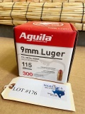 BOX AGUILA 9MM LUGER FMJ 115GR - 300 ROUNDS
