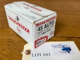 BOX WINCHESTER 45 AUTO 230GR FMJ RANGE PACK - 100 ROUNDS