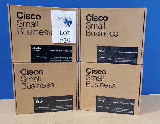 (4) CISCO SMALL BUSINESS WIRELESS NETWORK SECURITY FIREWALL