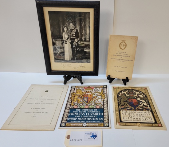 LOT OF QUEEN ELIZABETH AND PRINCE PHILIP MEMORABILIA