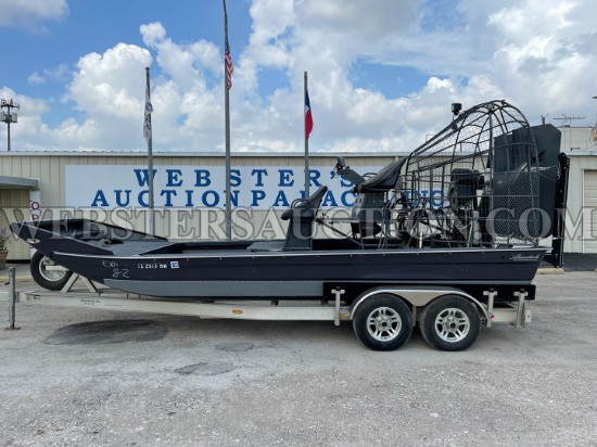 2013 ALUMITECH AIRBOAT W/OUT MOTOR AND 2012 B&S BOAT TRAILER