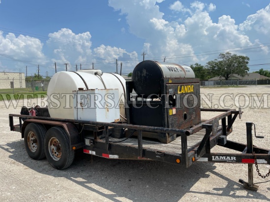 2014 LAMAR  FLATBED TRAILER W/ STEAM CLEANER