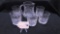 8PC CUT CRYSTAL JUICE SET - PITCHER WITH 7 GLASSES