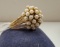 14KT GOLD PEARL RING SIZE 6.5