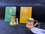 2PC STAFFORDSHIRE ENGLAND TOOTHPICK HOLDERS WITH BOOKS - WILLIAM SHAKESPEARE AND MR. PICKWICK