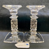 PAIR OF MARQUISE BY WATERFORD CANDLEHOLDERS
