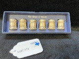SET OF 6 STERLING SILVER SALT AND PEPPER SHAKERS
