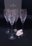 4PC WATERFORD CRYSTAL CHAMPAGNE FLUTES