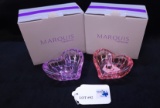 2PC MARQUISE BY WATERFORD CRYSTAL RING HOLDERS