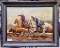 SIGNED OIL ON CANVAS ROPING COWBOYS BY TERRY
