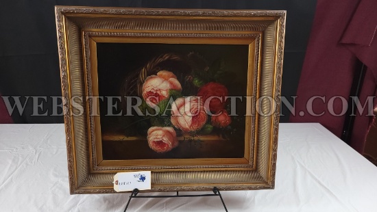 FRAMED FLORAL OIL PAINTING