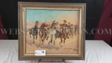 DISMOUNTED: THE 4TH TROOPERS MOVING BY FREDERIC REMINGTON