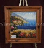 FLORAL AND SEASCAPE OIL ON CANVAS