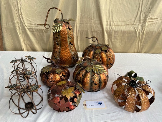 LOT OF METAL FALL DECOR