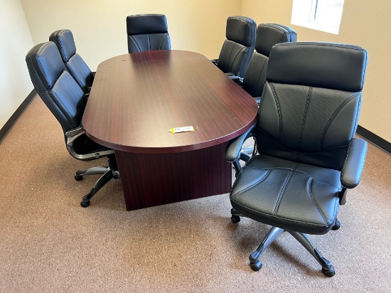 CONFERENCE TABLE WITH 6 EXECUTIVE CHAIRS