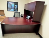 L-DESK WITH CABINETS AND EXECUTIVE CHAIR
