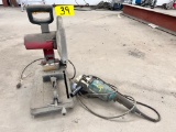 LOT OF CHICAGO CUT OFF SAW AND MAKITA ANGLE GRINDER