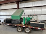SAND BLASTING TRAILER WITH DIESEL JOHN DEERE AIR COMPRESSOR  WITH 150 GALLON FUEL TANK