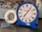 LARGE WALL STOP CLOCK AND LIFE PRESERVER