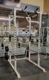 BODY MASTERS TOWER WITH BAR AND PLATE WEIGHTS