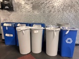 LOT OF TRASH CANS