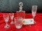 CRYSTAL DECANTER W/ 4 GLASSES