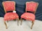 PAIR OF FRENCH PROVINCIAL KING LOUIS XV STYLE SIDE CHAIRS