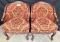 PAIR OF GEORGIAN FURNISHING CO. NEW ORLEANS UPHOLSTERED BARREL BACK CHAIRS