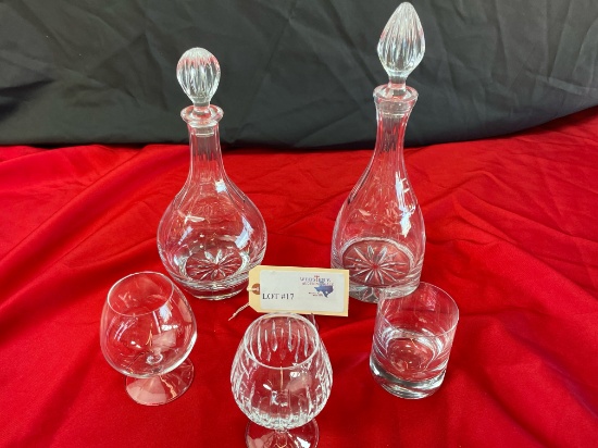 (5) PCS CRYSTAL BARWARE