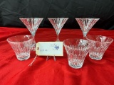LOT OF (6) CRYSTAL GLASSES