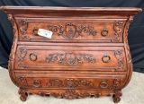 CARVED HEKMAN BOMBAY CHEST WITH 3 DRAWERS
