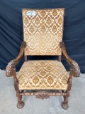OVERSIZED CARVED CHAIR