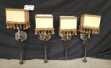 (4) LIGHTED WALL SCONCES