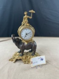 IMPERIAL BRONZE AND BRASS CLOCK MADE IN ITALY