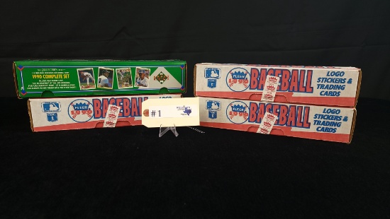 4 - FACTORY SEALED 1990 FLEER AND UPPER DECK BASEBALL CARD SETS