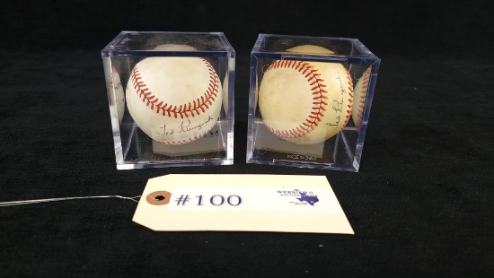 2 - SIGNED TED KLUSZEWSKI BALLS