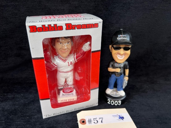2 - BOBBLE HEADS - PETE ROSE AND DALE EARNHARDT