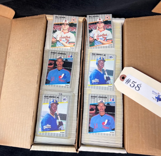 2 - BOXES 1989 FLEER BASEBALL CARD SETS