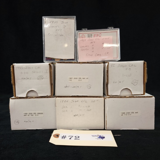 LARGE LOT OF JOGO CFL FOOTBALL CARDS