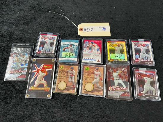 10 - ALBERT PUJOLS ROOKIE AND ROOKIE OF THE YEAR CARDS