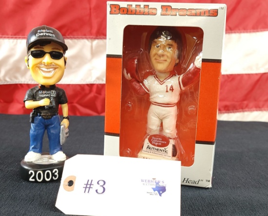 2 - BOBBLE HEAD DOLLS - PETE ROSE AND DALE EARNHARDT