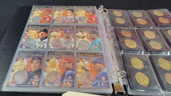 3 - BOOKS OF 1997 PINNACLE MINT BASEBALL CARDS, DIE CASTS AND COINS