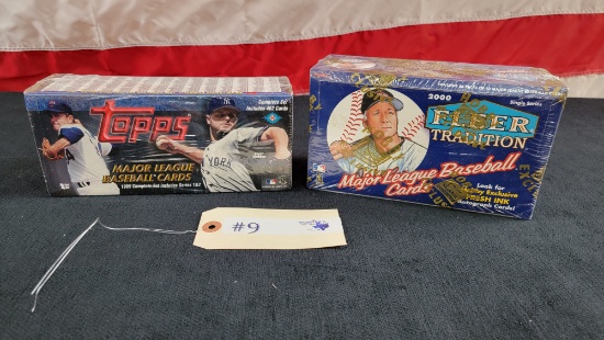 2 - UNOPENED SEALED BOXES 1999 TOPPS AND 2000 FLEER BASEBALL CARDS